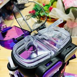 قمقمه کودک مدل کرومی عروسکی گنجایش 0.65 میلی لیتر به همراه برچسب کد 01