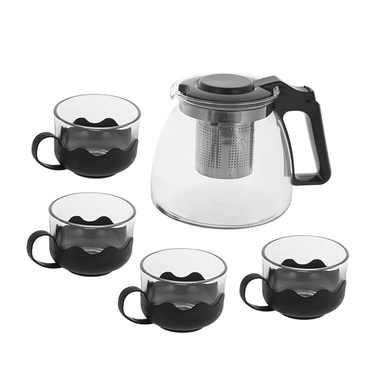 سرویس 5 پارچه قوری و فنجان مدل Bl01