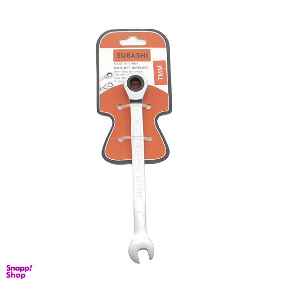 آچار یکسر تخت و یکسر رینگی جغجغه ای سوباشی مدل CH-7 سایز 7 میلی متر