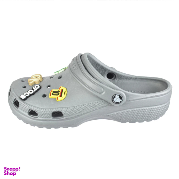 صندل مردانه زیتون مدل کراکس دار رنگ طوسی