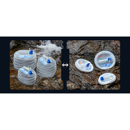 دبه آب تاشو نیچرهایک مدل PE Folding Bucket کد S002-T ظرفیت 10 لیتر