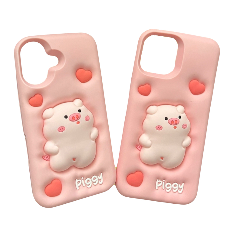 قاب گوشی موبایل طرح عروسکی خوک مناسب اپل iPhone 16