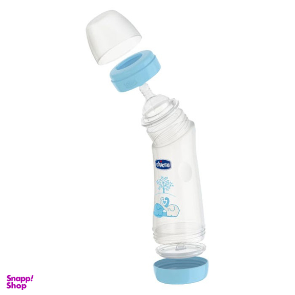 شیشه شیر چیکو طرح فیل مدل زاویه دار گنجایش 250 میلی لیتر