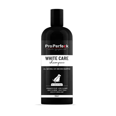 شامپو سگ و گربه پروپرفک مدل white care حجم 250 میلی لیتر