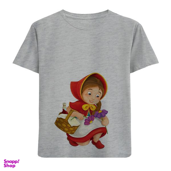 تیشرت آستین کوتاه دخترانه مدل شنل قرمزی D82