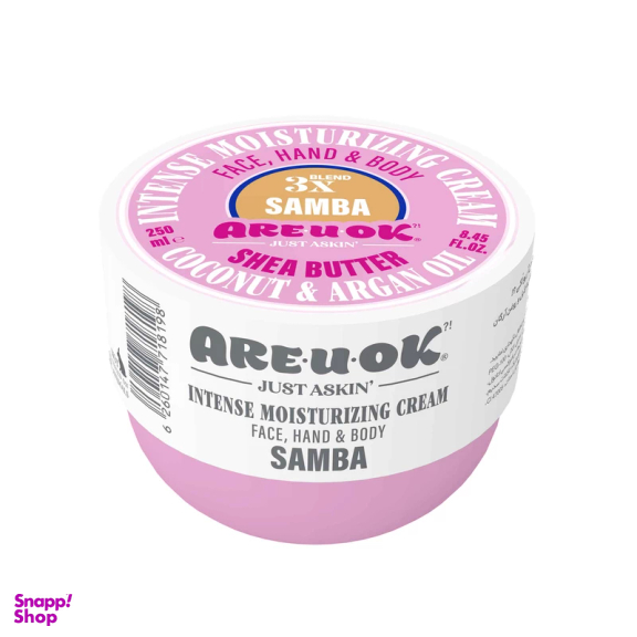 کرم مرطوب کننده آر یو اوکی مدل samba حجم 250 میلی لیتر