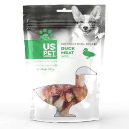 تشویقی سگ یو اس پت مدل استخوان دور گوشت طعم گوشت اردک وزن 100 گرم