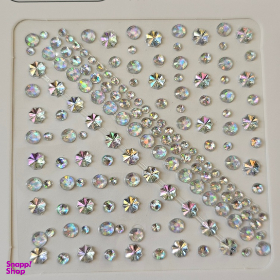 نگین چسبی صورت و ناخن طرح مروارید و گل و ستاره کد 138 بسته 160 عددی