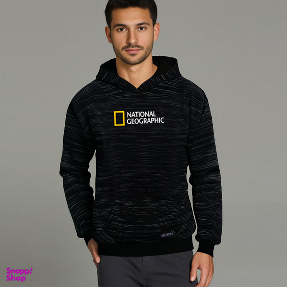 هودی مردانه 27 مدل National Geographic رنگ مشکی