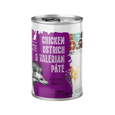 کنسرو غذای گربه بالغ دی پی اس مدل پته طعم مرغ وزن ۴۰۰ گرم