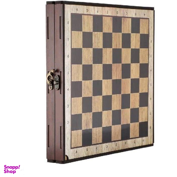 مجموعه هشت بازی منچ و مارپله شطرنج چوبی با کیف چرم مدل گیم برد کد 0128
