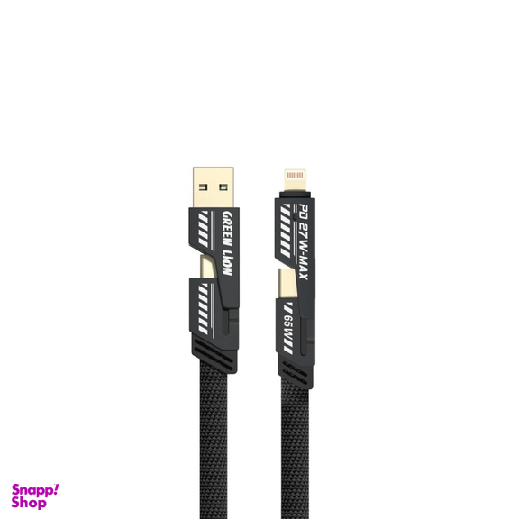کابل شارژ Type-C/USB به Type-C/Lightning گرین لاین مدل Braided طول 1.2 متر