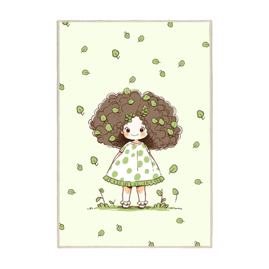 فرش ماشینی چاپی اتاق کودک اورکوم طرح بهار کد kids.9010