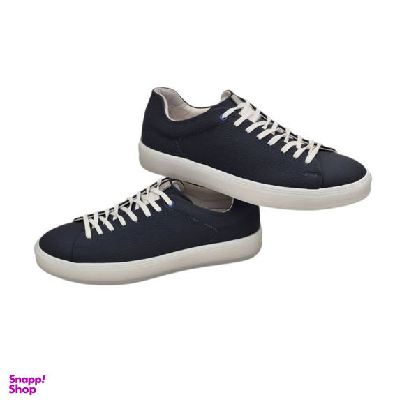 کفش طبی مردانه چرم ریباری مدل P2 رنگ آبی تیره