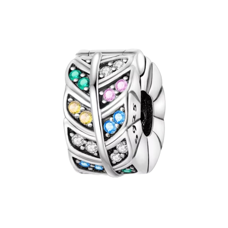 آویز نقره زنانه پاندورا مدل Heart love leaves clip 65277