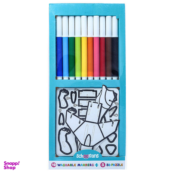 ماژیک رنگ آمیزی 10 رنگ اسکول فنس مدل FA2478