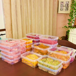 ظرف فريزری و مايكروويوی پولاد پویش مدل پلمپ شونده كد 1000cc بسته 12 عددي