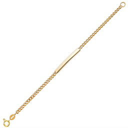 دستبند طلا 18 عیار دخترانه میلی گالری طرح سپاهان کد MT822 سایز 13.5 سانتی متر