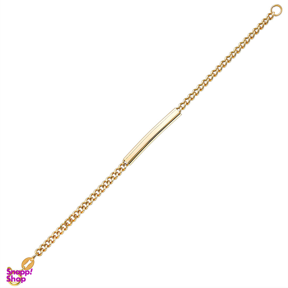 دستبند طلا 18 عیار دخترانه میلی گالری طرح سپاهان کد MT822 سایز 13.5 سانتی متر