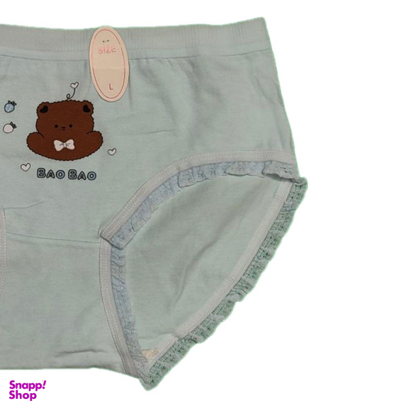 شورت زنانه طرح bear baobao رنگ آبی