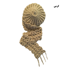 ست کلاه و شال گردن بافتنی مدل 00121