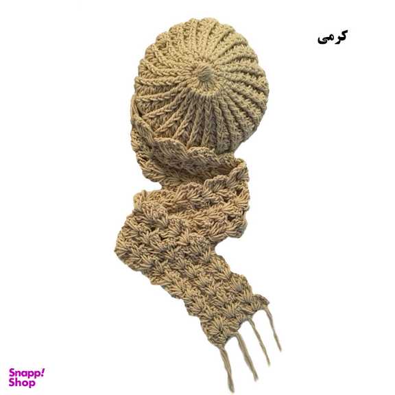ست کلاه و شال گردن بافتنی مدل 00121