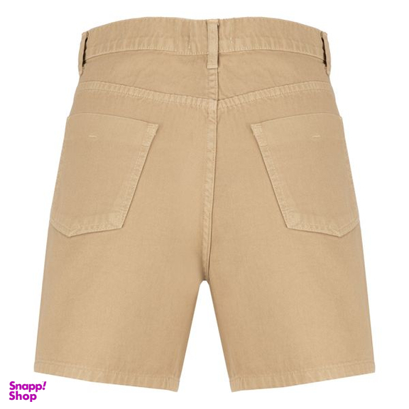 شلوارک زنانه سرژه مدل 229126 کتان رنگ کرم