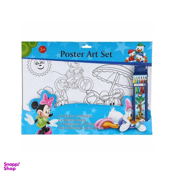 بسته رنگ آمیزی کلیپس طرح میکی موس سایز A3