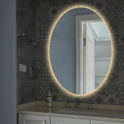 آینه دستشویی مدل بکلایت راسا گلس بیضی کد 7050