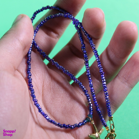 گردنبند زنانه طرح ستاره دریایی مدل دست ساز منجوقی کد 05