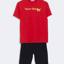 ست تیشرت آستین کوتاه و شلوارک راحتی مردانه ال سی وایکیکی مدل Better With You