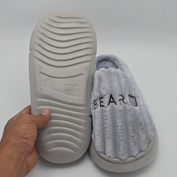 دمپایی حوله ای کد 6788 رنگ خاکستری روشن