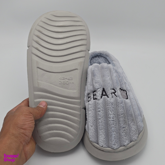 دمپایی حوله ای کد 6788 رنگ خاکستری روشن