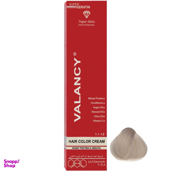 رنگ مو والانسی کد C11 900 شماره C11 رنگ بلوند فوق العاده روشن وزن 100 گرم