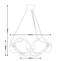 لوستر 6 شعله آرام مدل 812