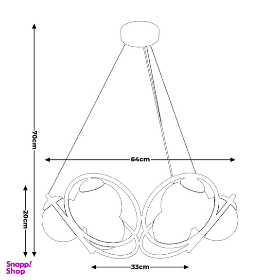 لوستر 6 شعله آرام مدل 812