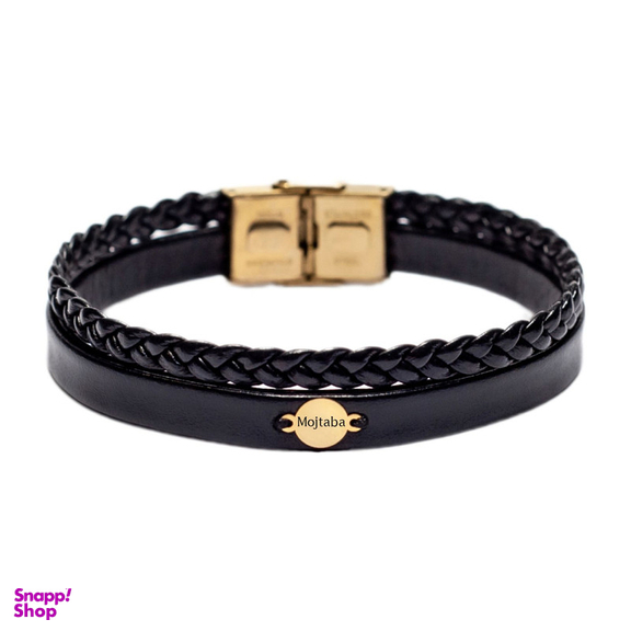 دستبند طلا 18 عیار مردانه لیردا مدل اسم مجتبی