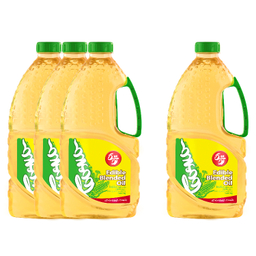 روغن مایع ذرت کانولا توسکا حجم 1.8 لیتر بسته 3 عددی به همراه یک عدد هدیه