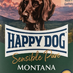 کنسرو سگ هپی داگ مدل مونتانا طعم گوشت اسب وزن 400 گرم