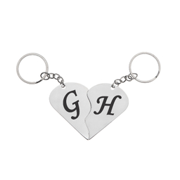 جاکلیدی گیلواره زراوشان مدل قلب دو تکه حرف G H