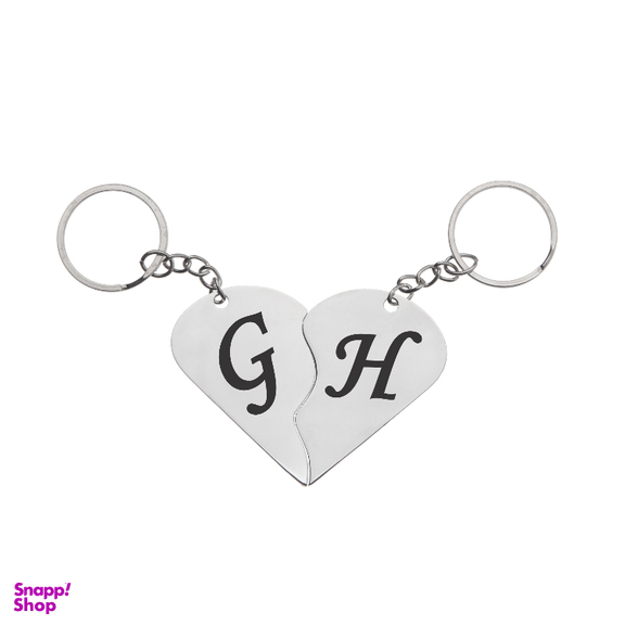 جاکلیدی گیلواره زراوشان مدل قلب دو تکه حرف G H