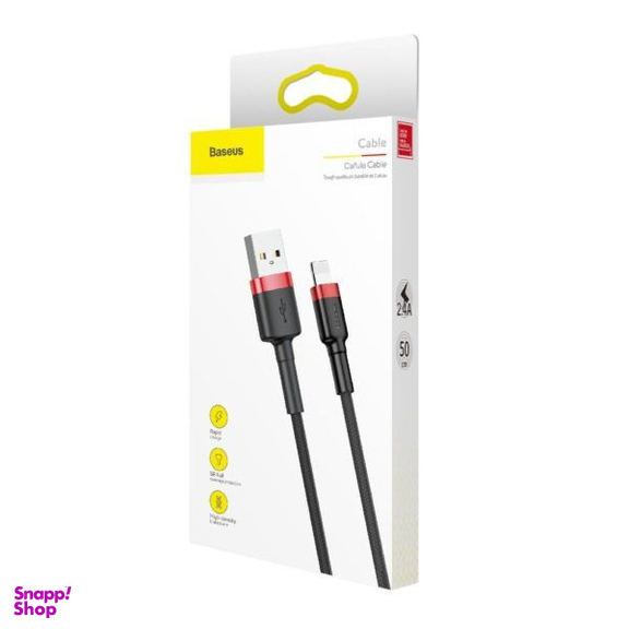 کابل تبدیل &nbsp;USB به لایتنینگ بیسوس مدل (CAFULE (2.4A طول 50 سانتی متر