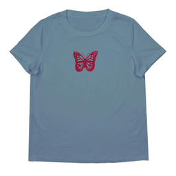 تیشرت زنانه طرح پروانه کد TTD