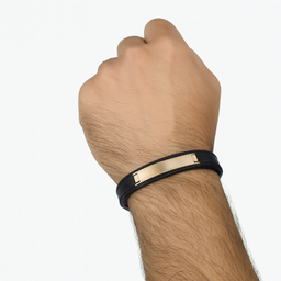 دستبند طلا 18 عیار مردانه طرح شمش کد 4367