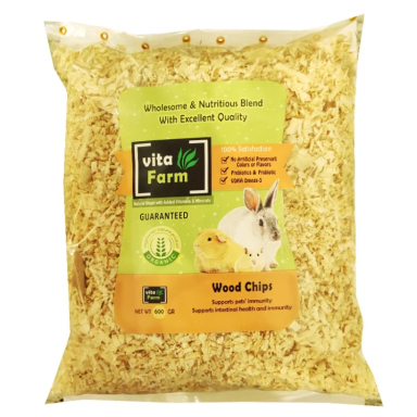 پوشال بستر جوندگان ویتافارم مدل Wood Chips وزن 600 گرم