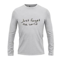 تی شرت آستین بلند مردانه مدل just forget the world