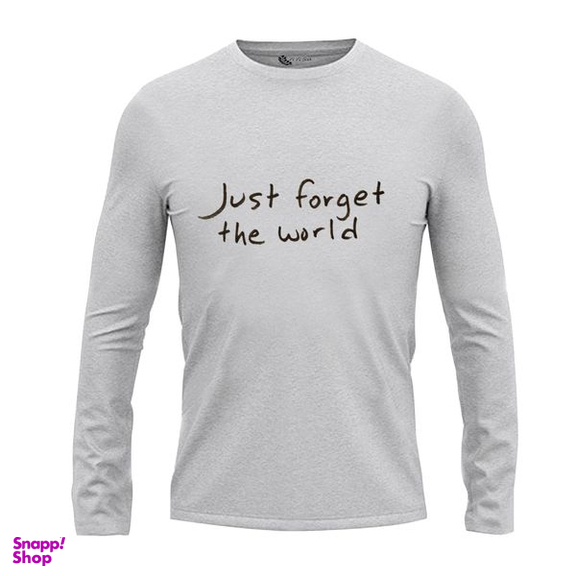 تی شرت آستین بلند مردانه مدل just forget the world
