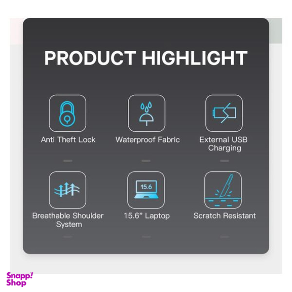 کوله پشتی لپ تاپ بنج مدل BN22188 مناسب برای لپ تاپ 13 تا 15 اینچی