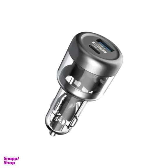شارژر فندکی پاورولوژی مدل 35W Transparent A+C Port PCCSR017