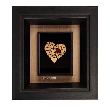 تابلو طلاکوب طرح سی قلب مدل F2106